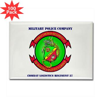 MPC - A01 - 01 - Military Police Company with Text - Rectangle Magnet (100 pack)